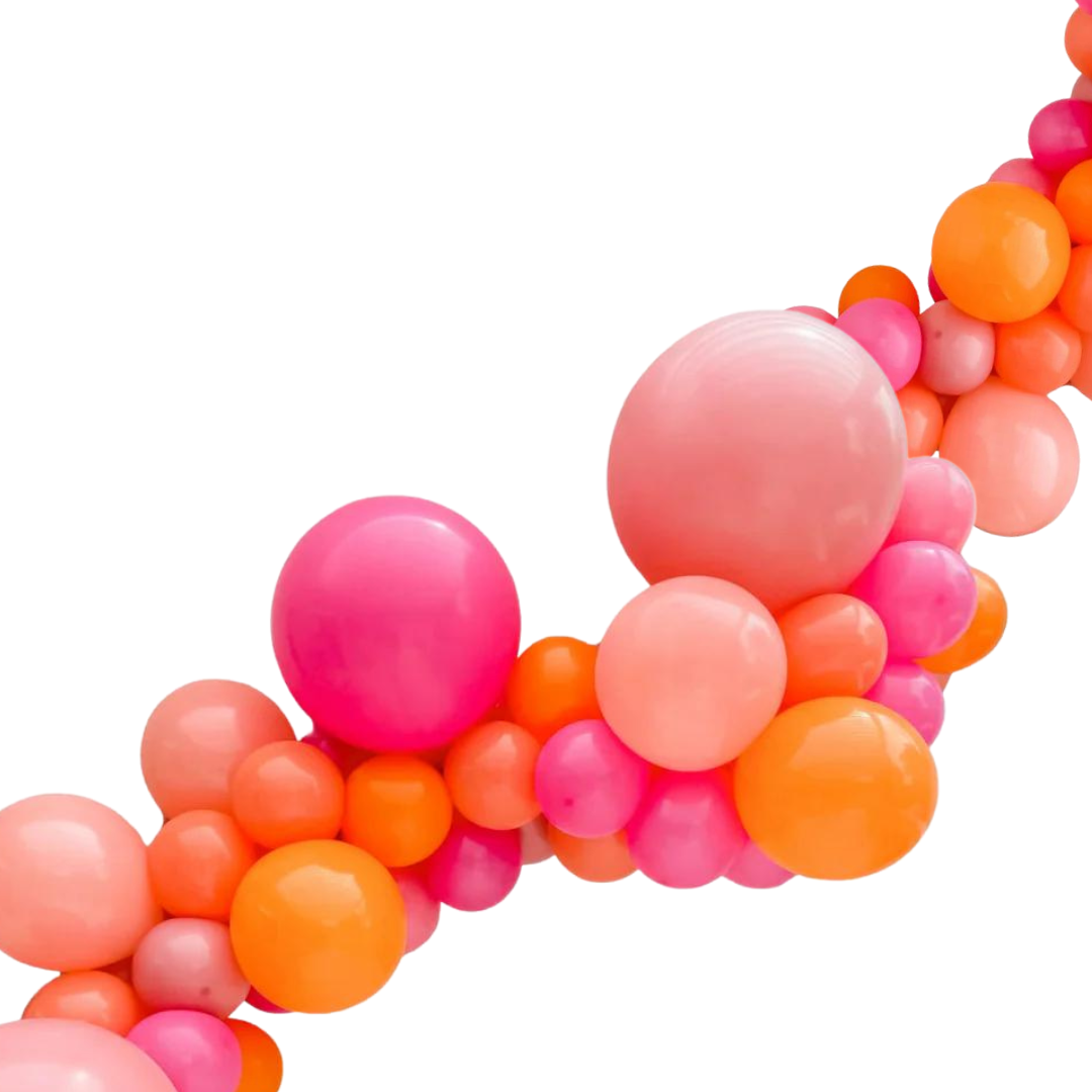 Pink Pash garland with pink and orange hues